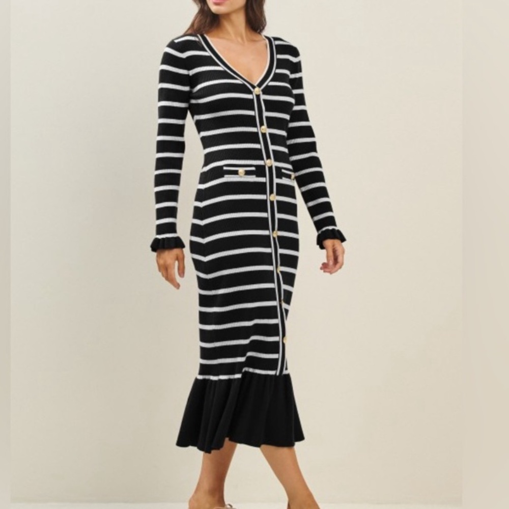 Cara Cara Marina Midi Dress Medium - Picture 3 of 4